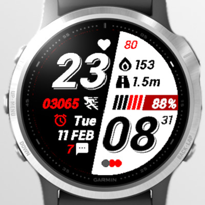 Black Slash watch face